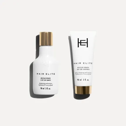 HAIR ELITE, TRAVEL SIZE, Zestaw Molecular Hydrative & Deep Care Szampon + odżywka